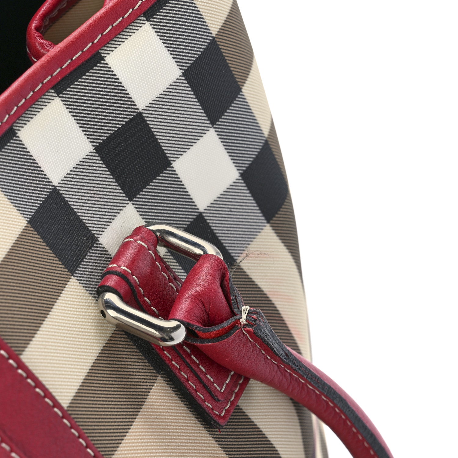 Burberry House Check Buckle Tote Red 13 of 13