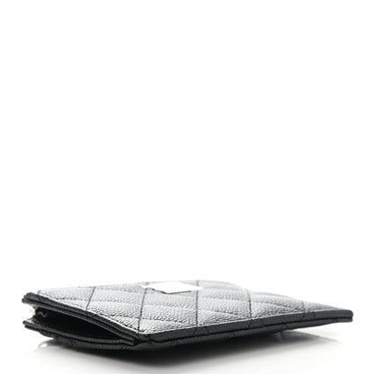 Chanel Caviar Quilted CC Zip Card Holder Black 4 of 8