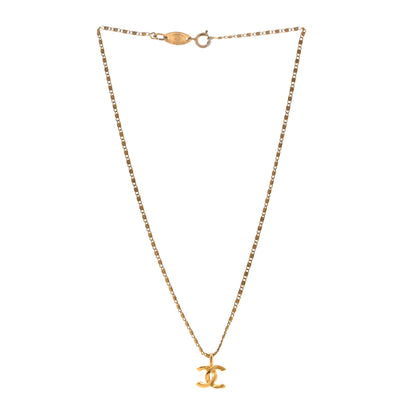 Chanel Metal CC Chain Pendant Necklace Gold 3 of 5