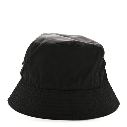 Prada Re-Nylon Metal Triangle Logo Womens Bucket Hat S Black 4 of 11