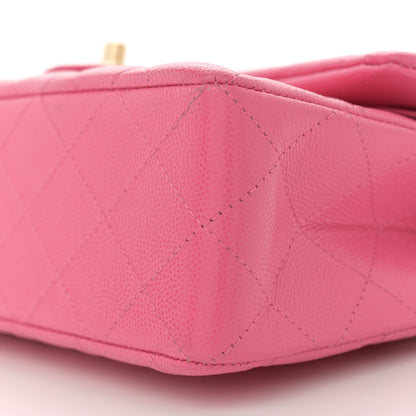 Chanel Caviar Quilted Small Double Flap Pink 10 of 11