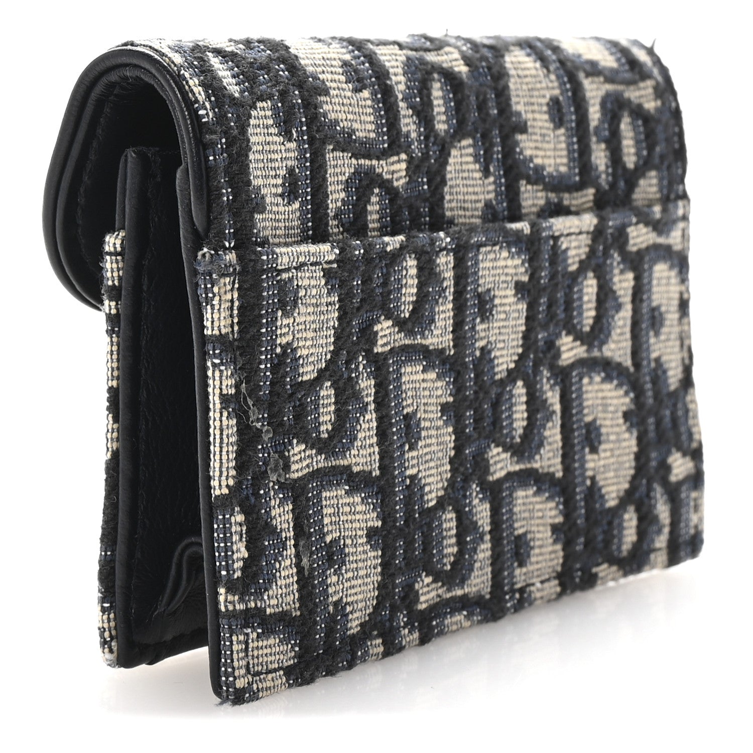 Christian Dior Oblique Saddle Card Holder Blue 3 of 7