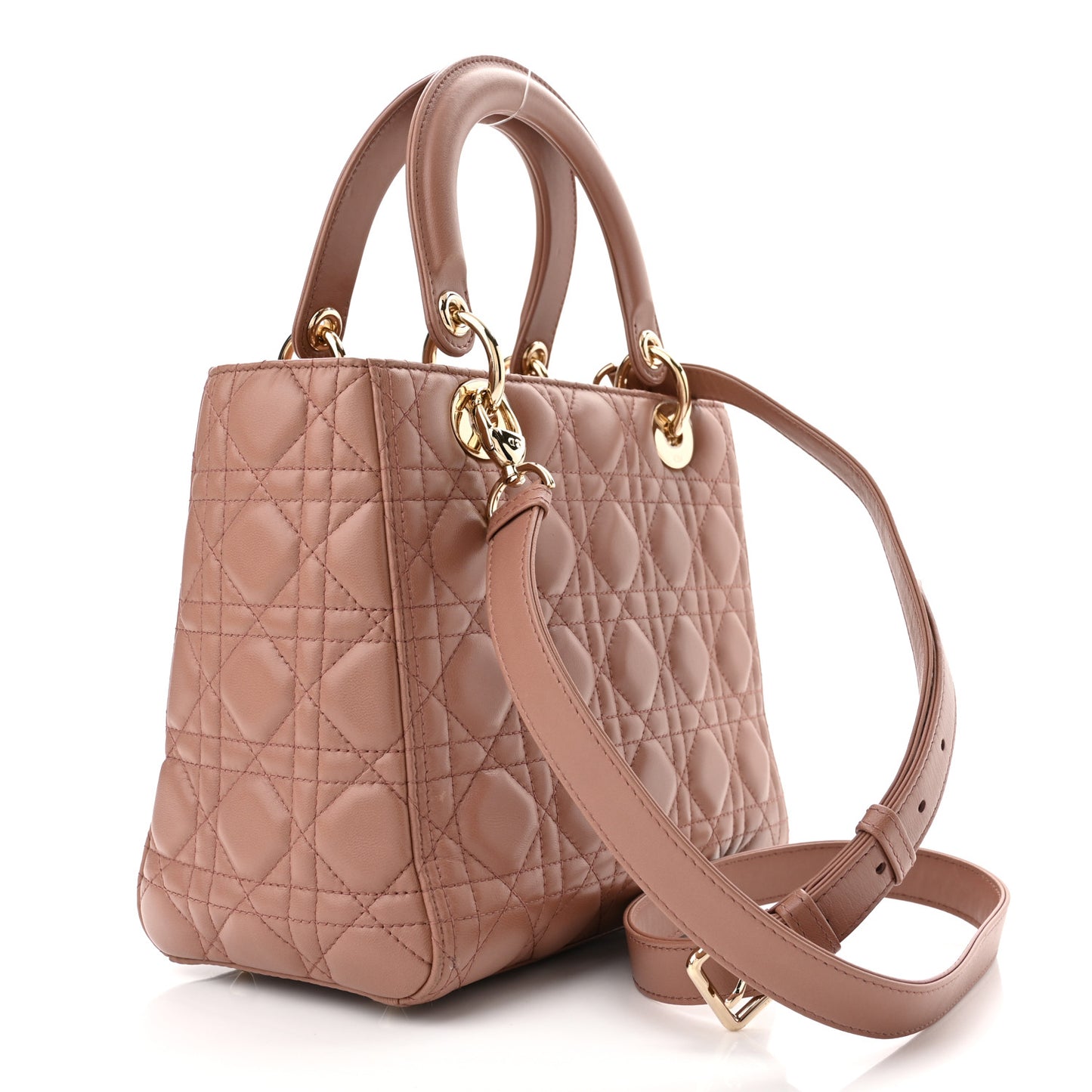 Lambskin Cannage Medium Lady Dior Fard