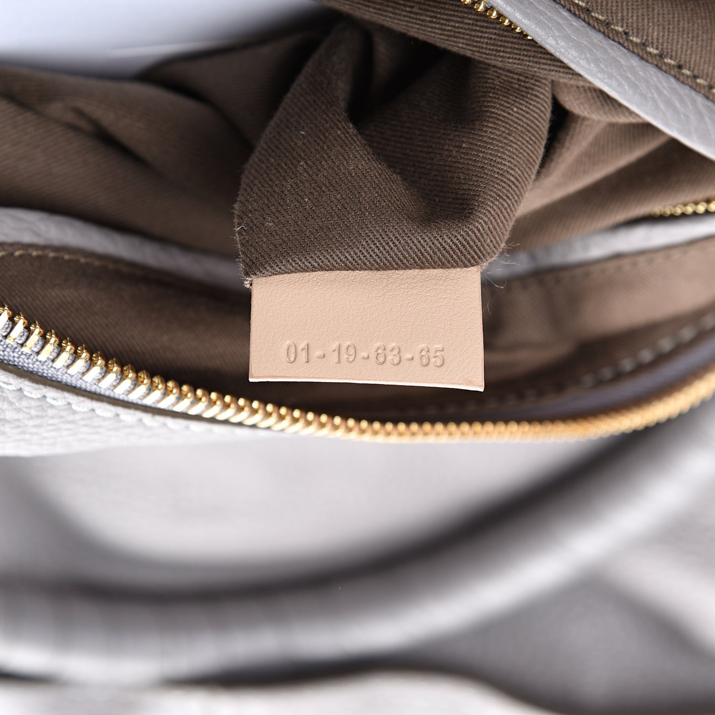 Calfskin Large Marcie Satchel Cashmere Grey