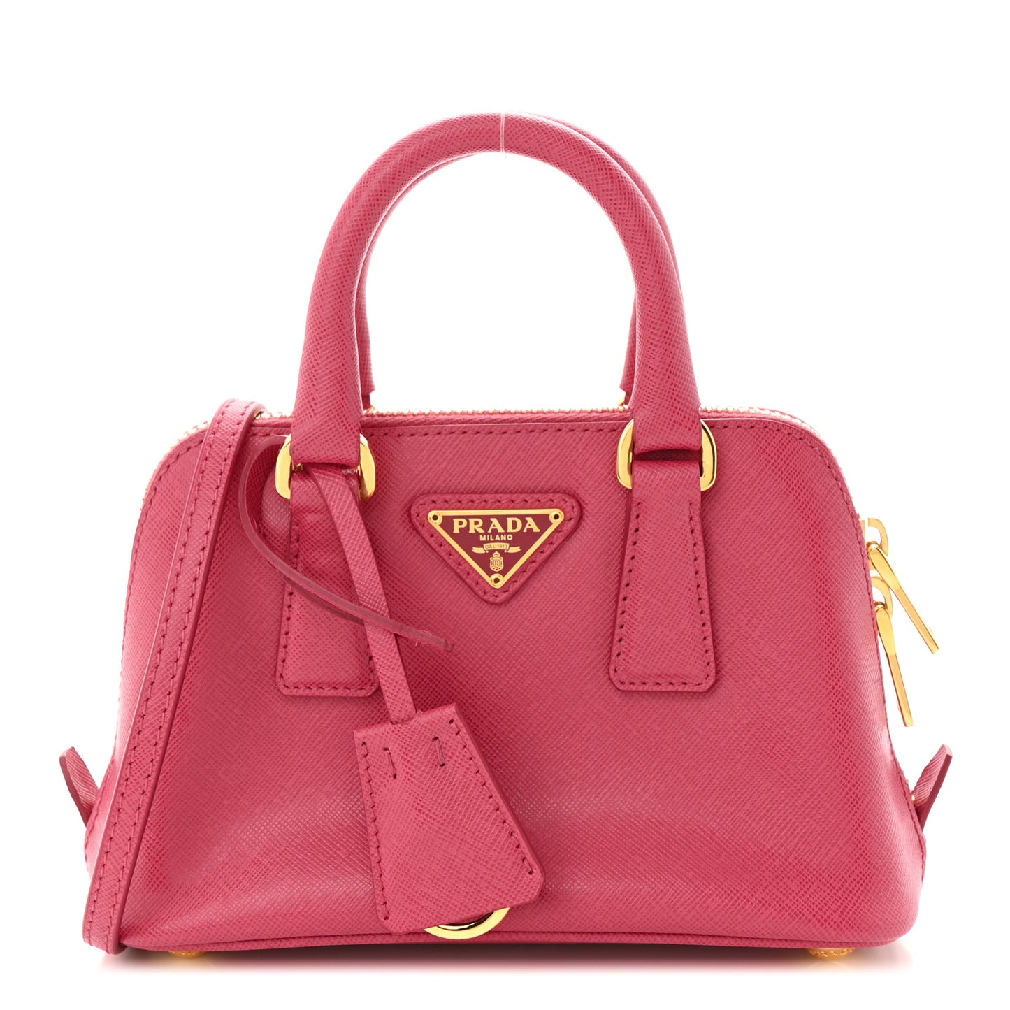 Saffiano Lux Mini Promenade Tote Fuxia