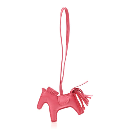 Hermes Milo Lambskin Grigri Rodeo Horse Bag Charm PM Rose Azalee 1 of 5