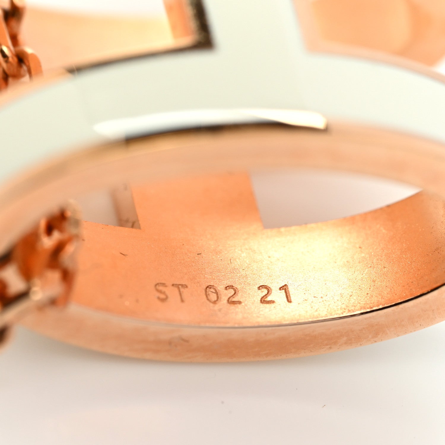 Hermes Lacquered Rose Gold Pop H Pendant Necklace White 5 of 6