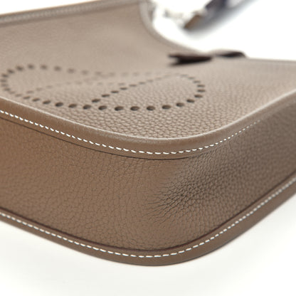 Hermes Taurillon Clemence Amazone Evelyne TPM Etoupe Bleu Indigo 9 of 10