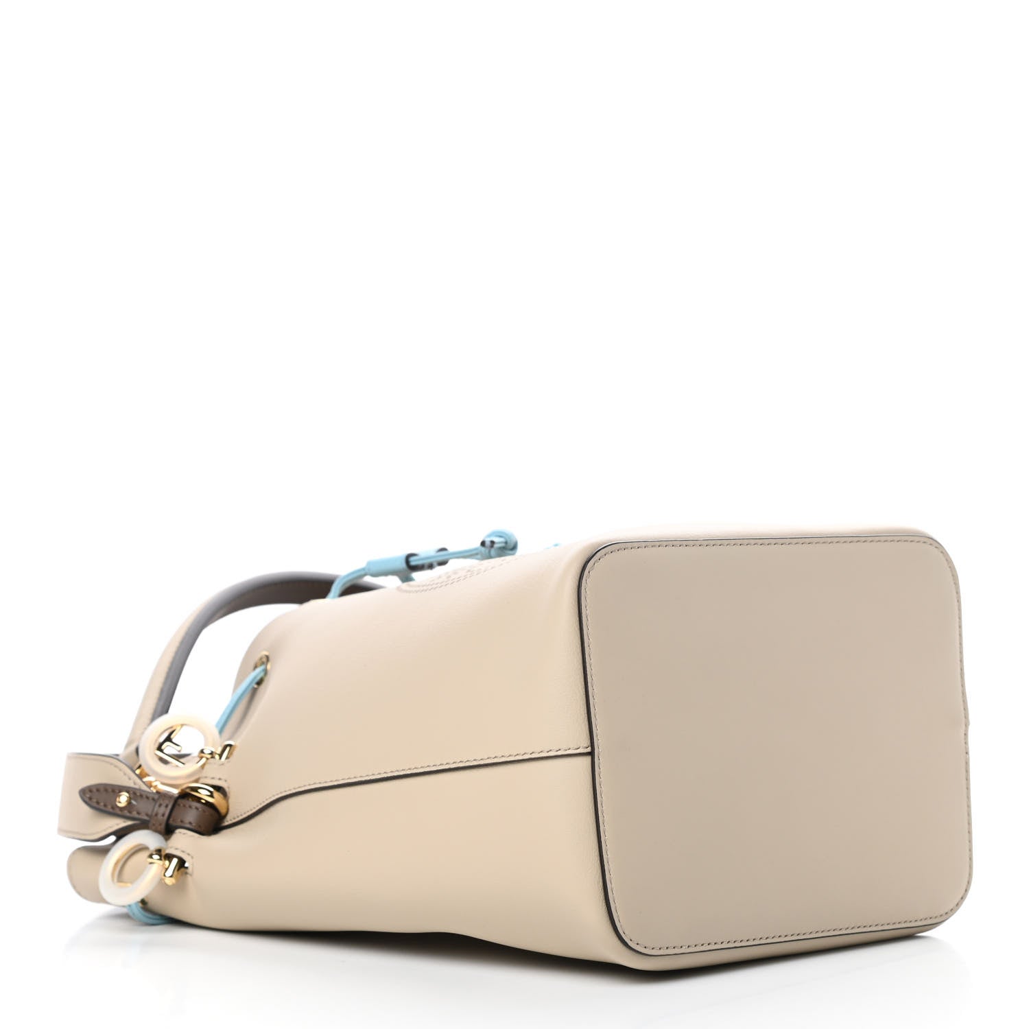 Fendi Vitello Grace F is Fendi Stamp Patch Perforated Small Mon Tresor Bucket Bag Nuvola 4 of 11