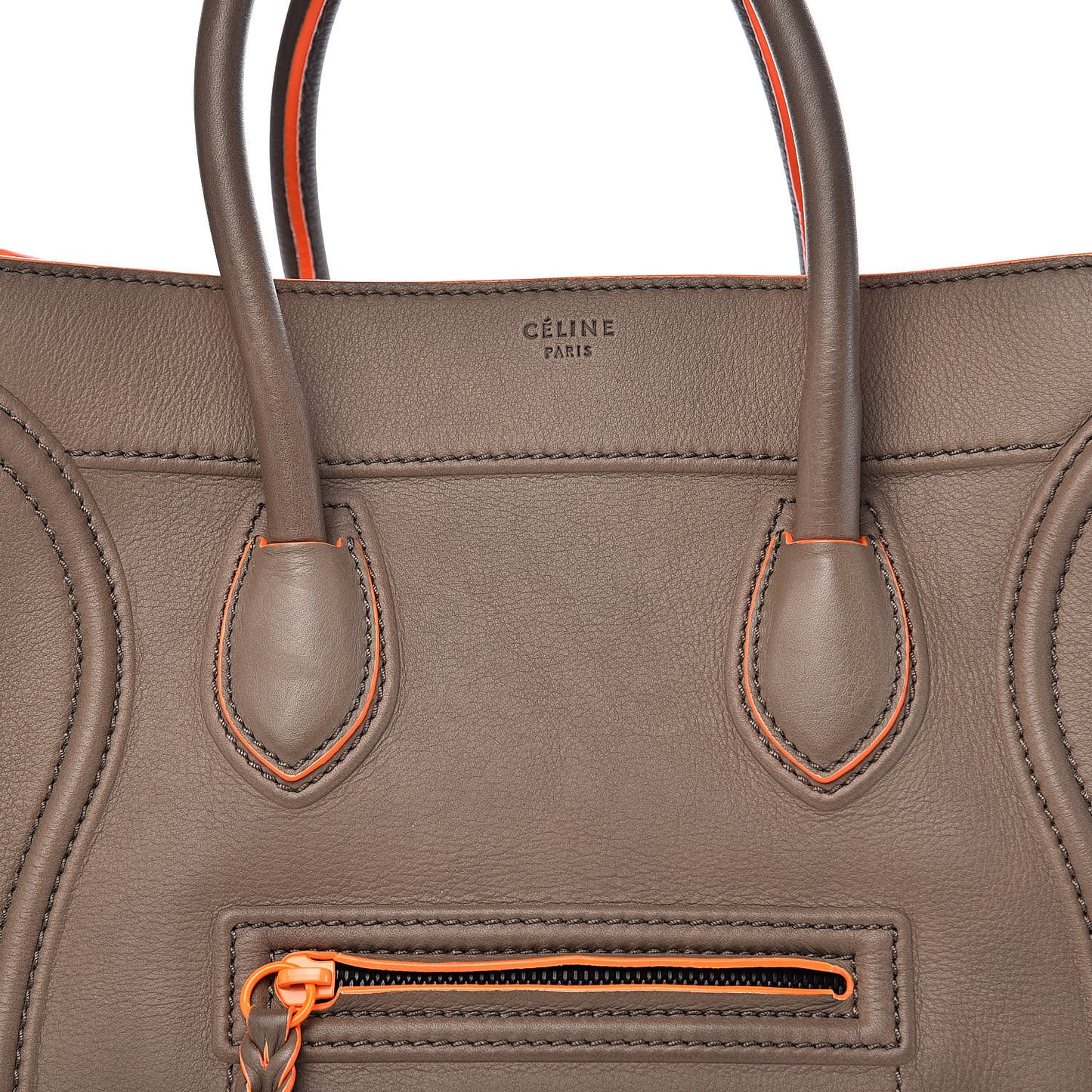 Supple Calfskin Medium Phantom Luggage Grey