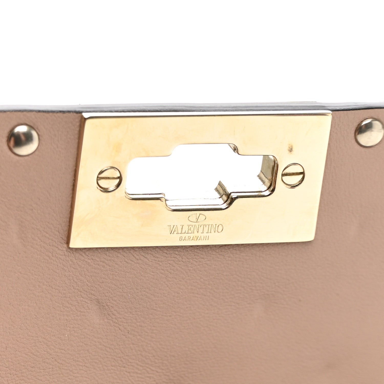 Valentino Garavani Nappa Medium Rockstud Spike Shoulder Bag Poudre 10 of 10