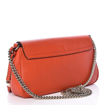 Gucci Pebbled Calfskin Medium Soho Flap Crossbody Sun Orange 3 of 12