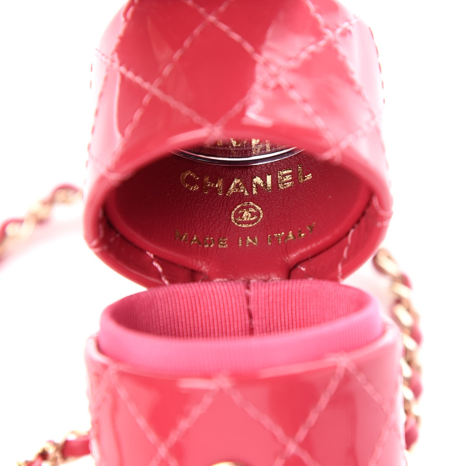 Chanel Patent Calfskin Lipstick Case On Chain Pink 6 of 9