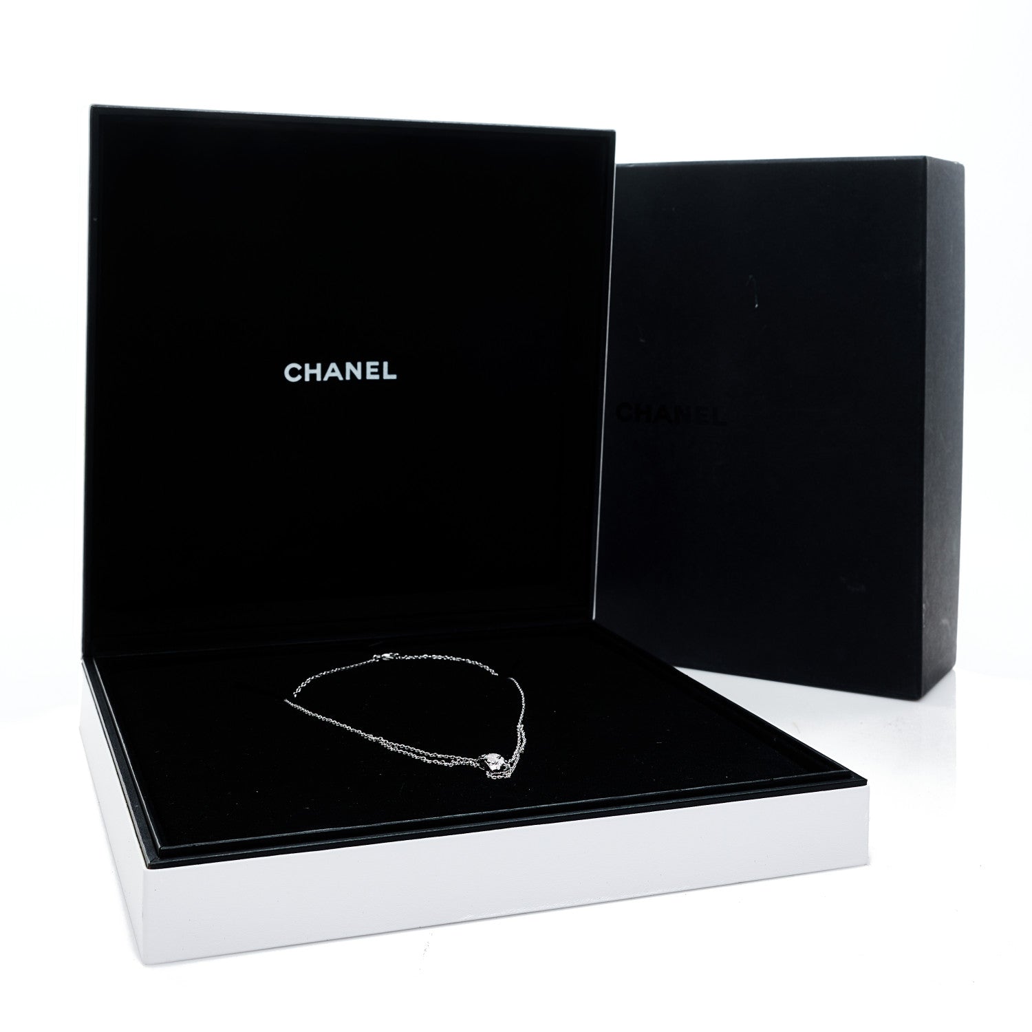 Chanel 18K White Gold Diamond Coco Crush Necklace 7 of 7