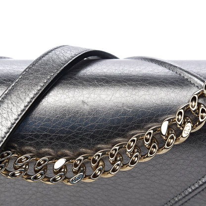 Christian Dior Metallic Grained Calfskin Medium Diorama Flap Bag Silver 10 of 10