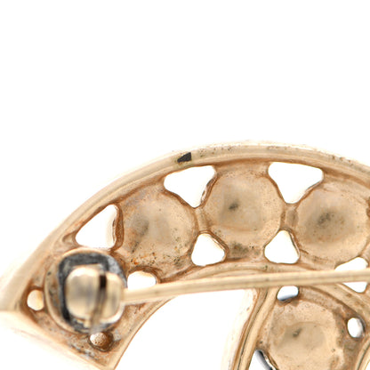 Chanel Pearl CC Brooch Gold Black 5 of 8