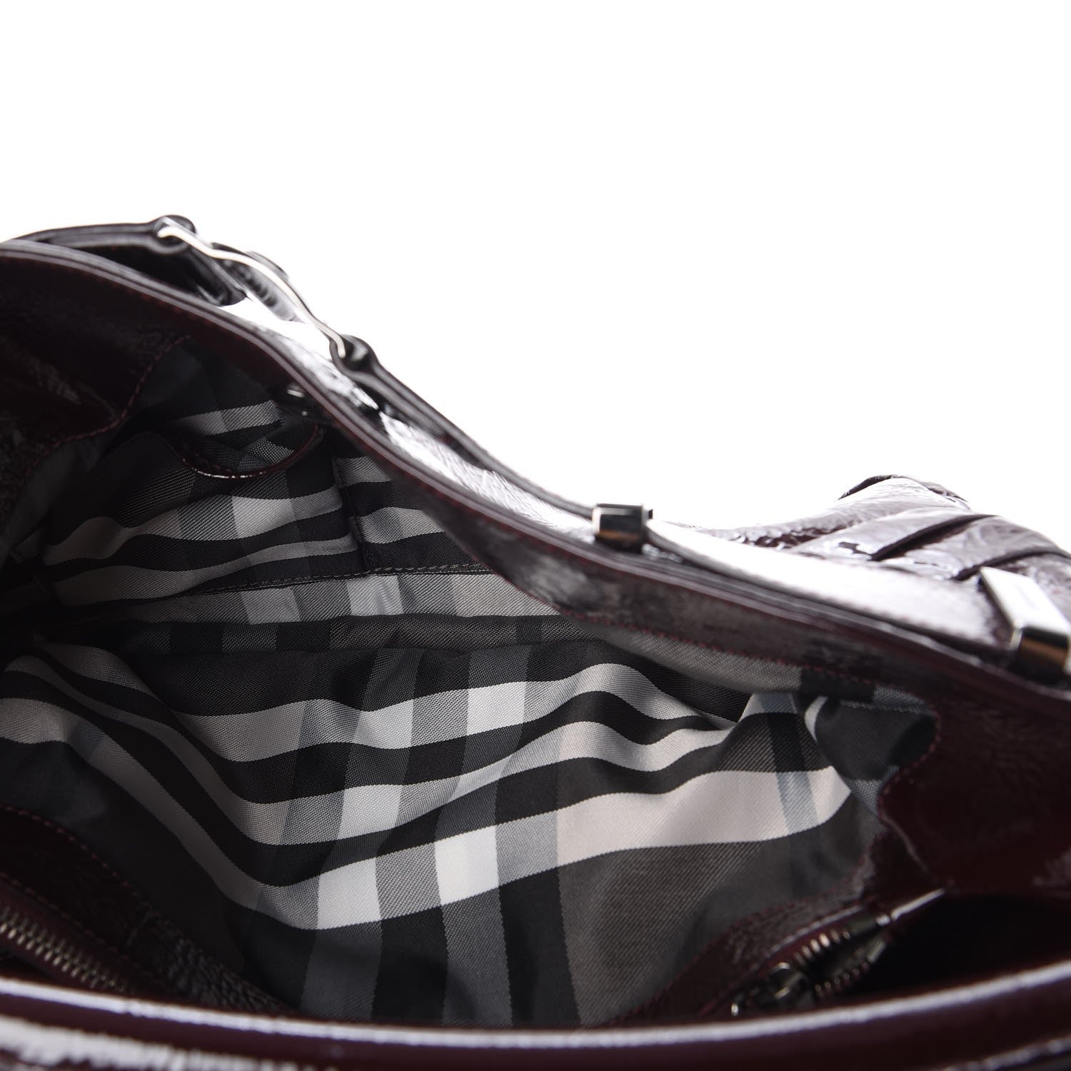 Burberry Patent Small Healy Knot Hobo Plum 5 of 11