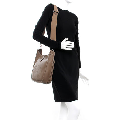 Hermes Taurillon Clemence Evelyne III PM Etoupe 2 of 9