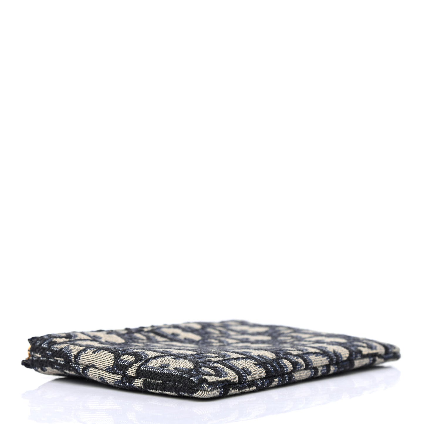 Oblique Zipped Card Holder Blue