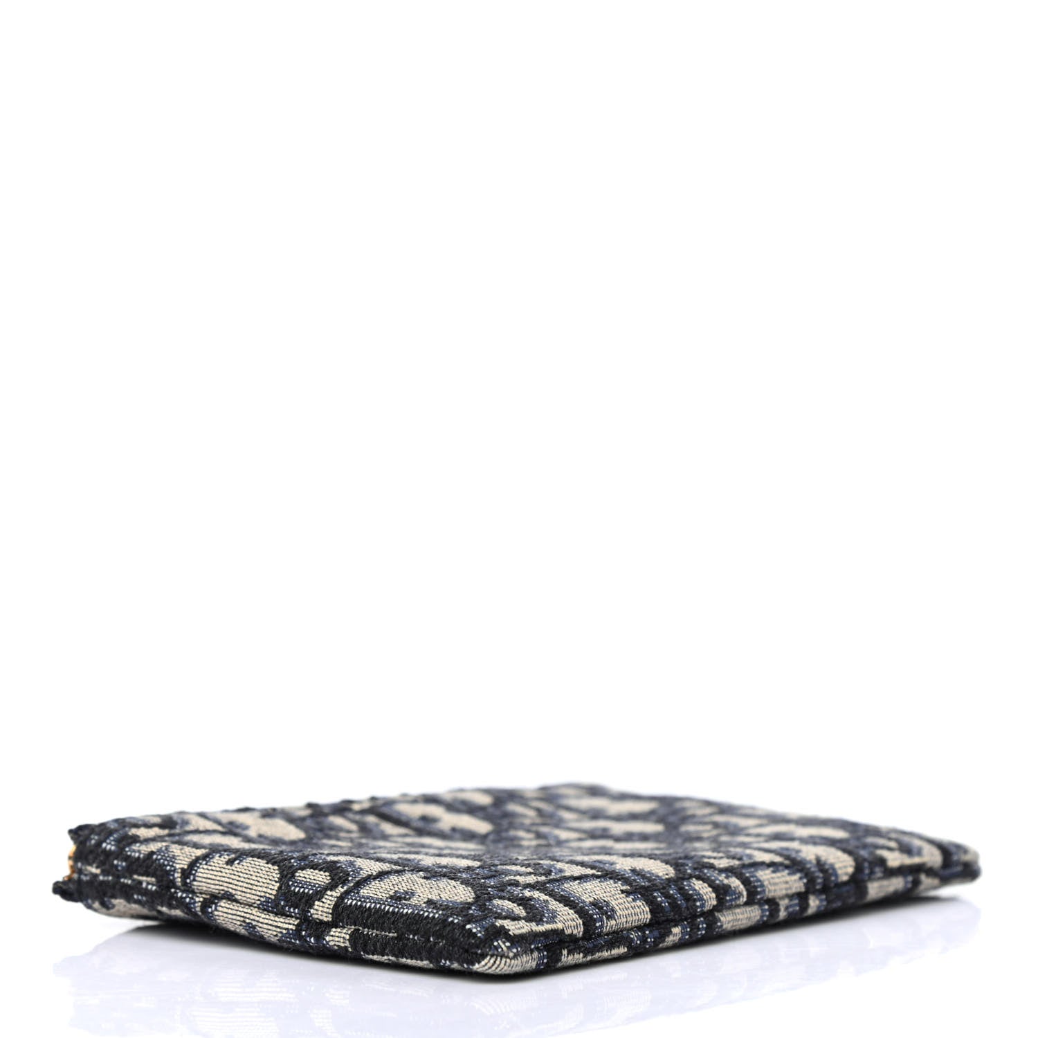 Christian Dior Oblique Zipped Card Holder Blue 3 of 4
