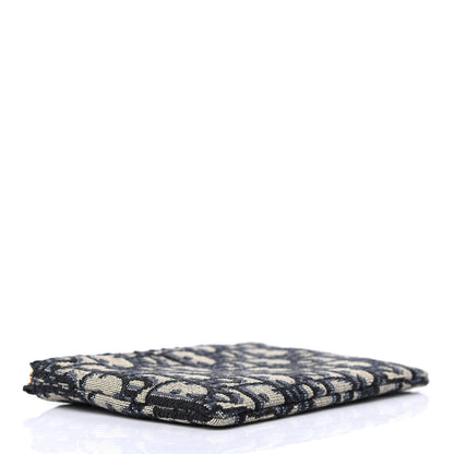 Christian Dior Oblique Zipped Card Holder Blue 3 of 4