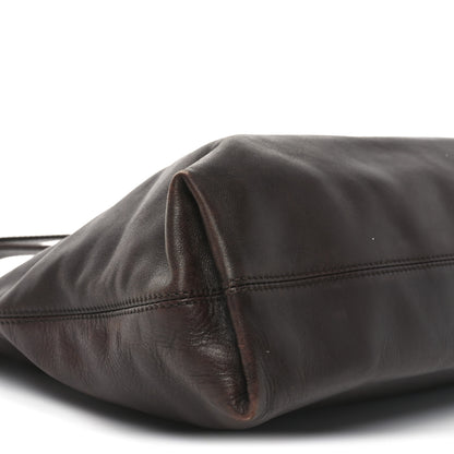 Chanel Calfskin CC Shoulder Bag Dark Brown 9 of 10