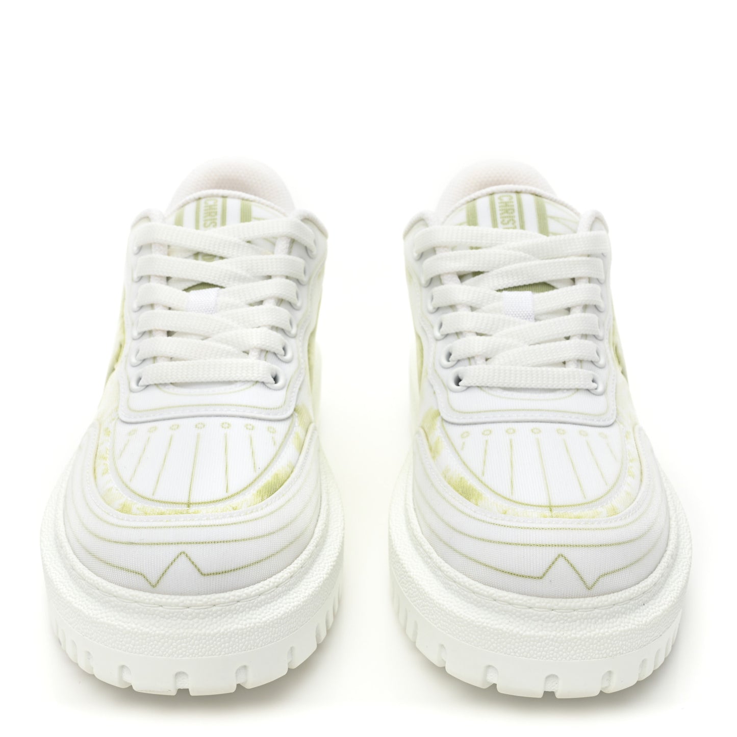 Technical Fabric Dior Addict Toile De Jouy Low Top Sneakers 35 Lime