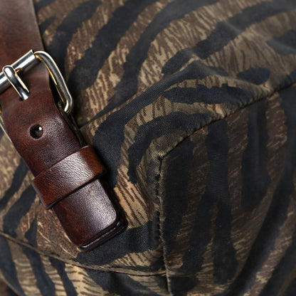 Prada Tessuto Tiger Print Cinch Backpack Brown 9 of 15