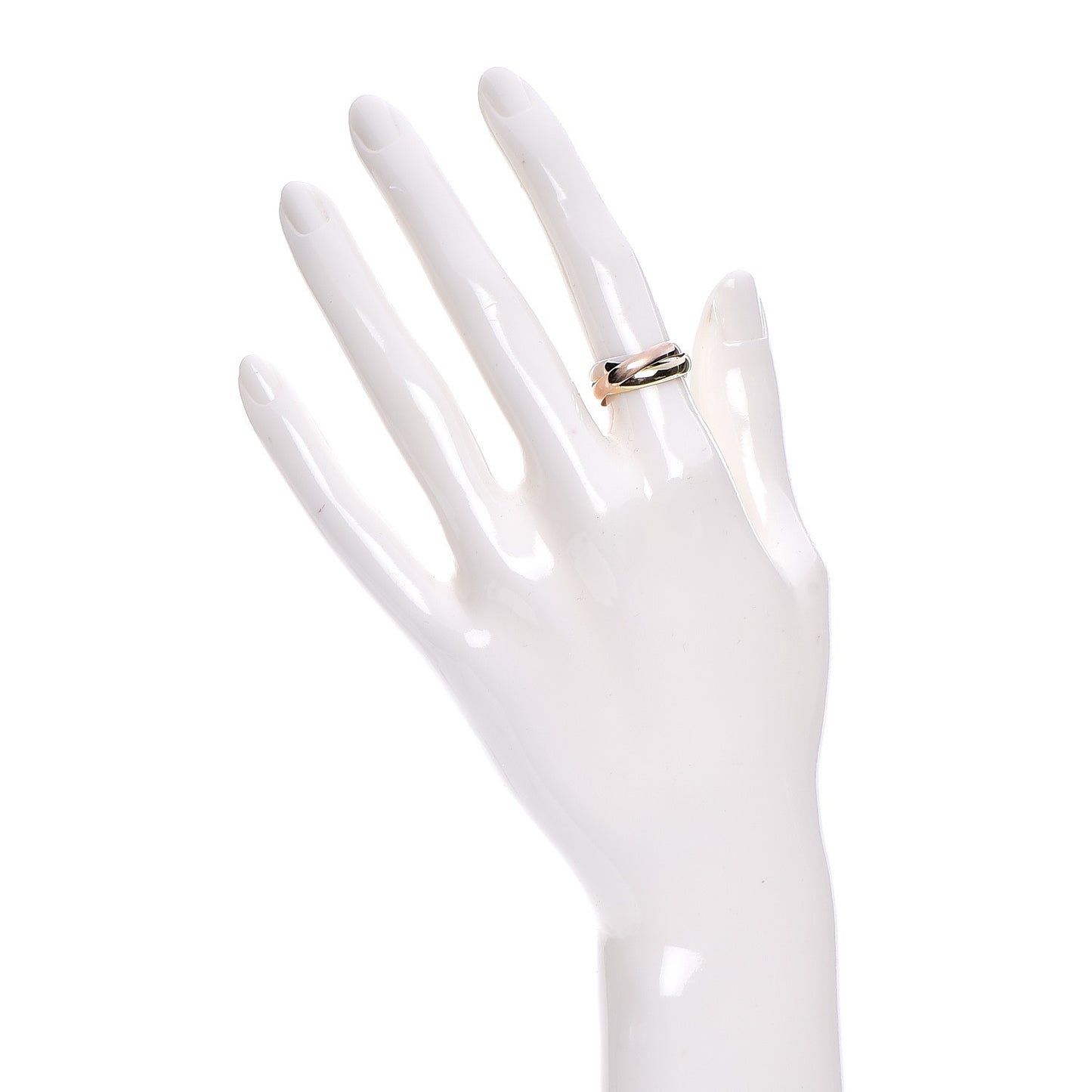 18K Pink Yellow White Gold Trinity Ring 48 4.25