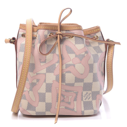 Louis Vuitton Damier Azur Tahitienne Nano Noe Rose Ballerine 1 of 11