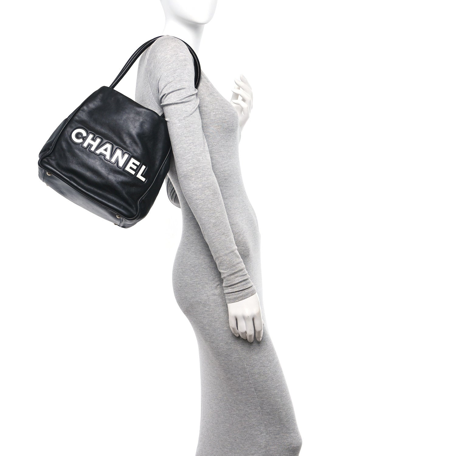 Chanel Lambskin Camellia Tote Black 2 of 10