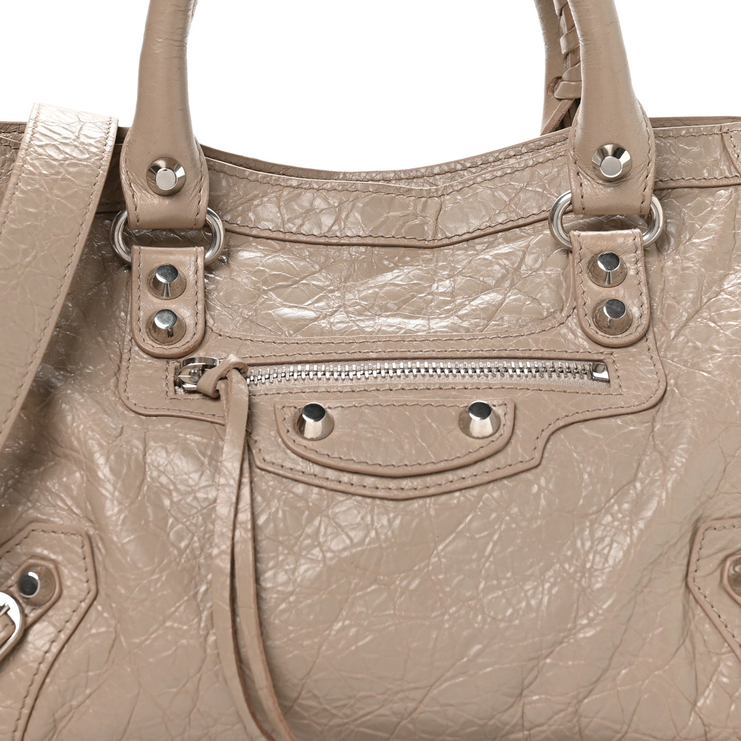 Agneau Arena Silver Hardware Small Le City Beige