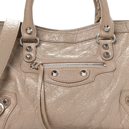 Balenciaga Agneau Arena Silver Hardware Small Le City Beige 8 of 10
