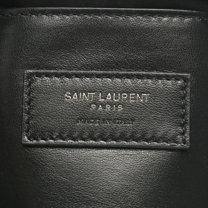 Saint Laurent Grain De Poudre West Hollywood Monogram Fold Over Clutch Black 6 of 8
