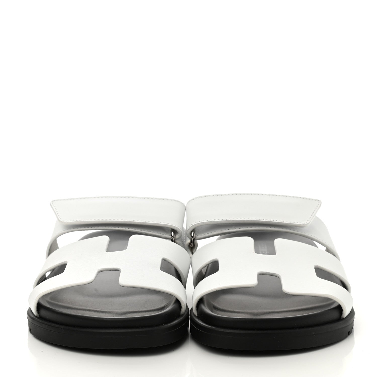 Hermes Calfskin Womens Chypre Sandals 35 White 2 of 8