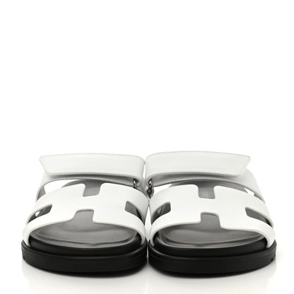 Hermes Calfskin Womens Chypre Sandals 35 White 2 of 8
