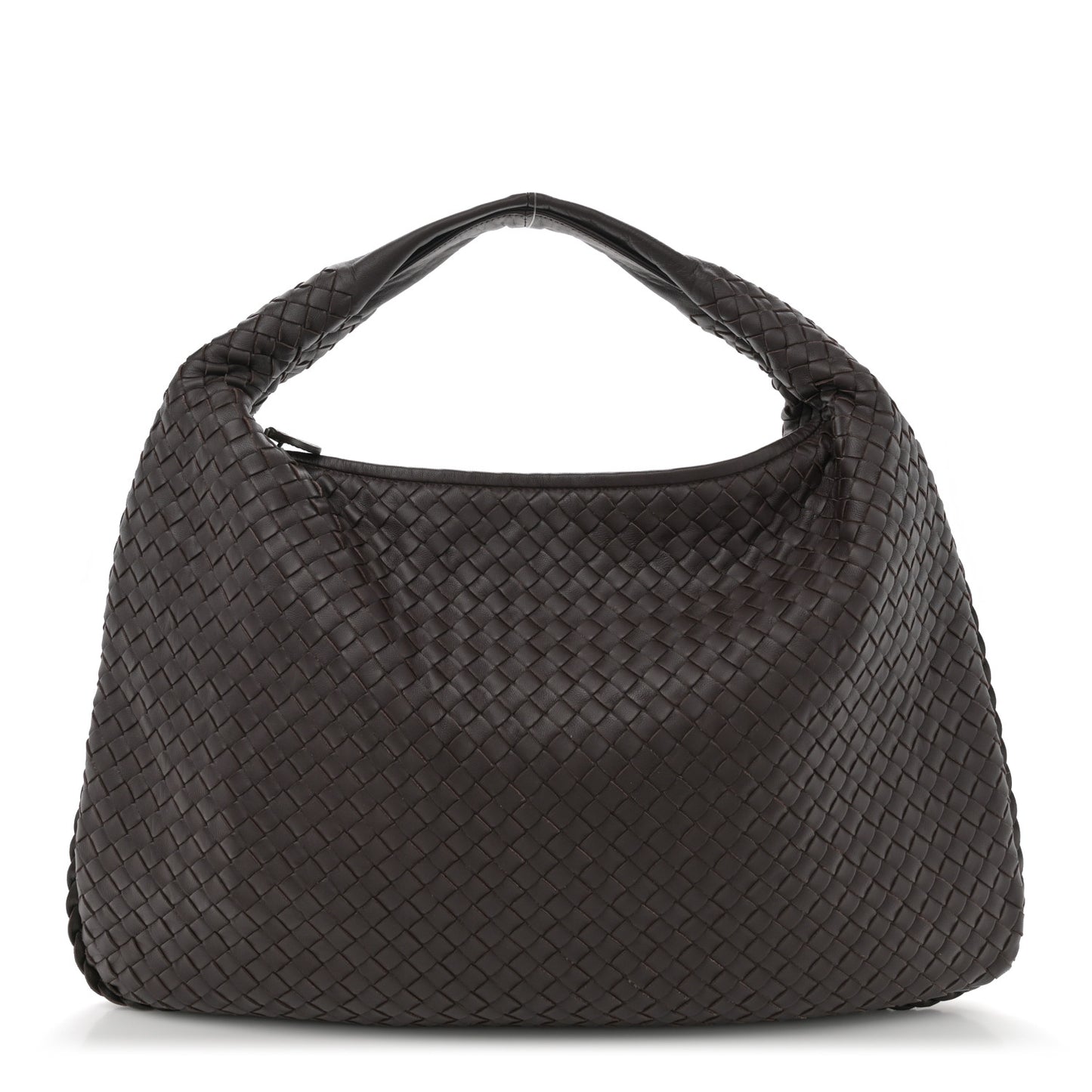 Nappa Intrecciato Large Veneta Hobo Ebano