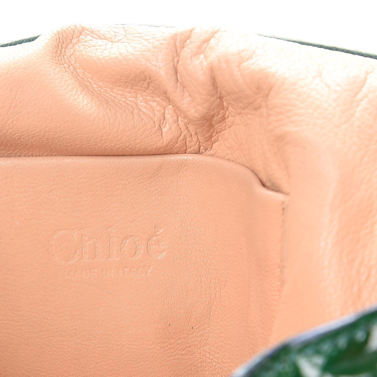 Chloe Patent Calfskin Small Elsie Shoulder Bag Green 7 of 14