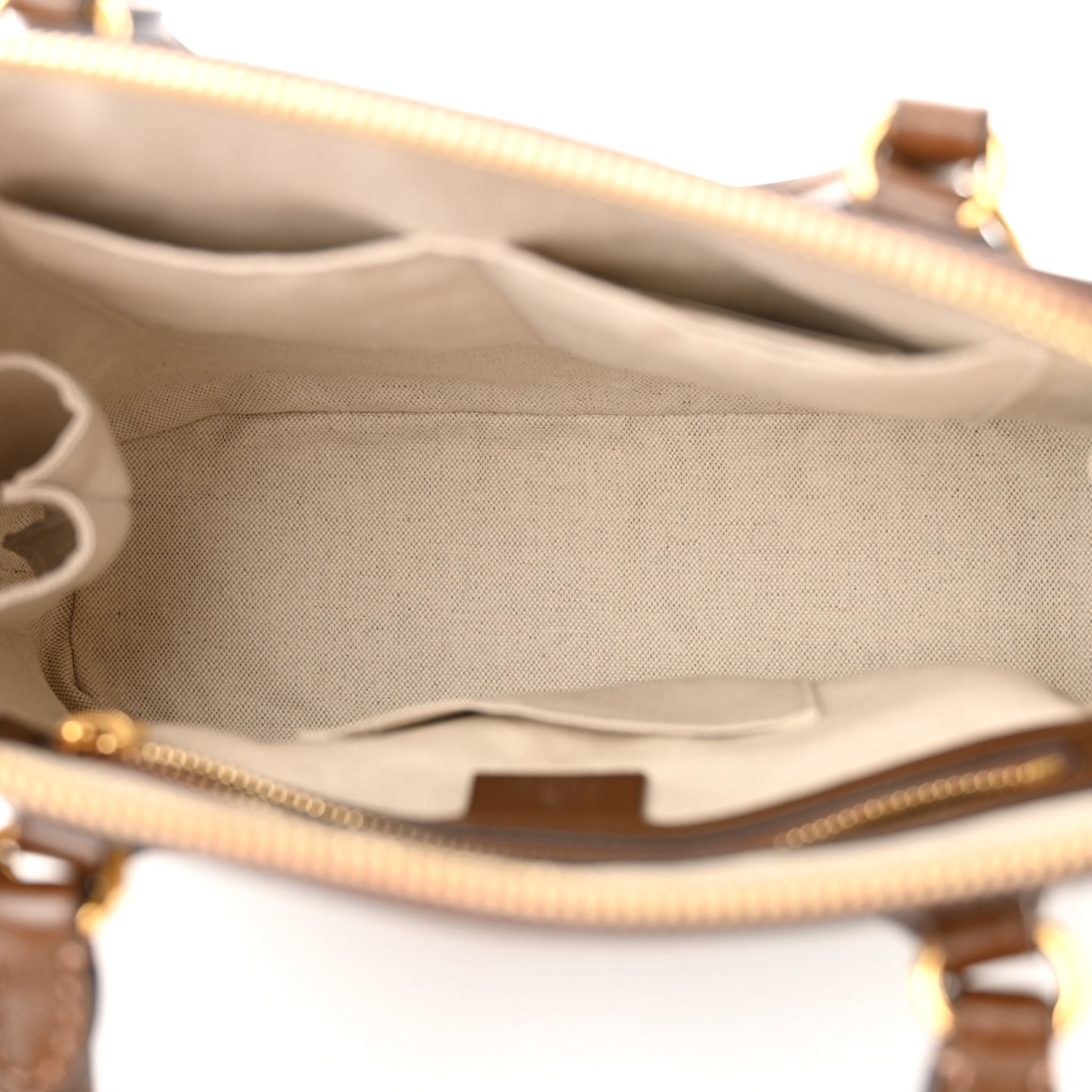 GG Supreme Monogram Azalea Calfskin Boutique Horsebit 1955 Top Handle Bag Beige Ebony Brown Sugar