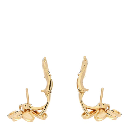 Van Cleef & Arpels 18K Yellow Gold Diamond Small Frivole Earrings 3 of 5