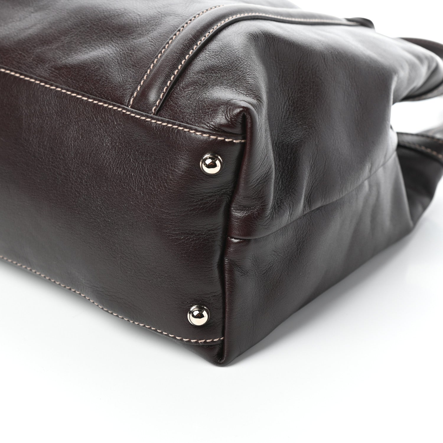 Gucci Calfskin Medium Britt Tote Dark Brown 9 of 9