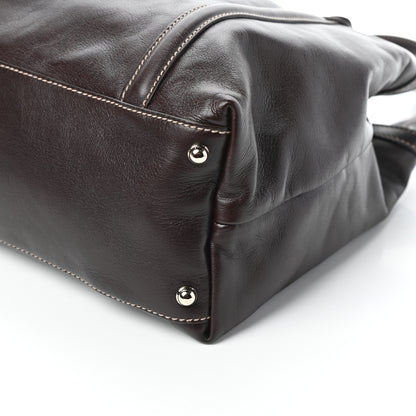 Gucci Calfskin Medium Britt Tote Dark Brown 9 of 9