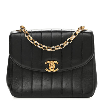 Chanel Lambskin Vertical Quilt Small Single Flap Black 1 of 15