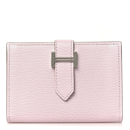 Hermes Chevre Mysore Bearn Card Holder Wallet Mauve Pale 1 of 9