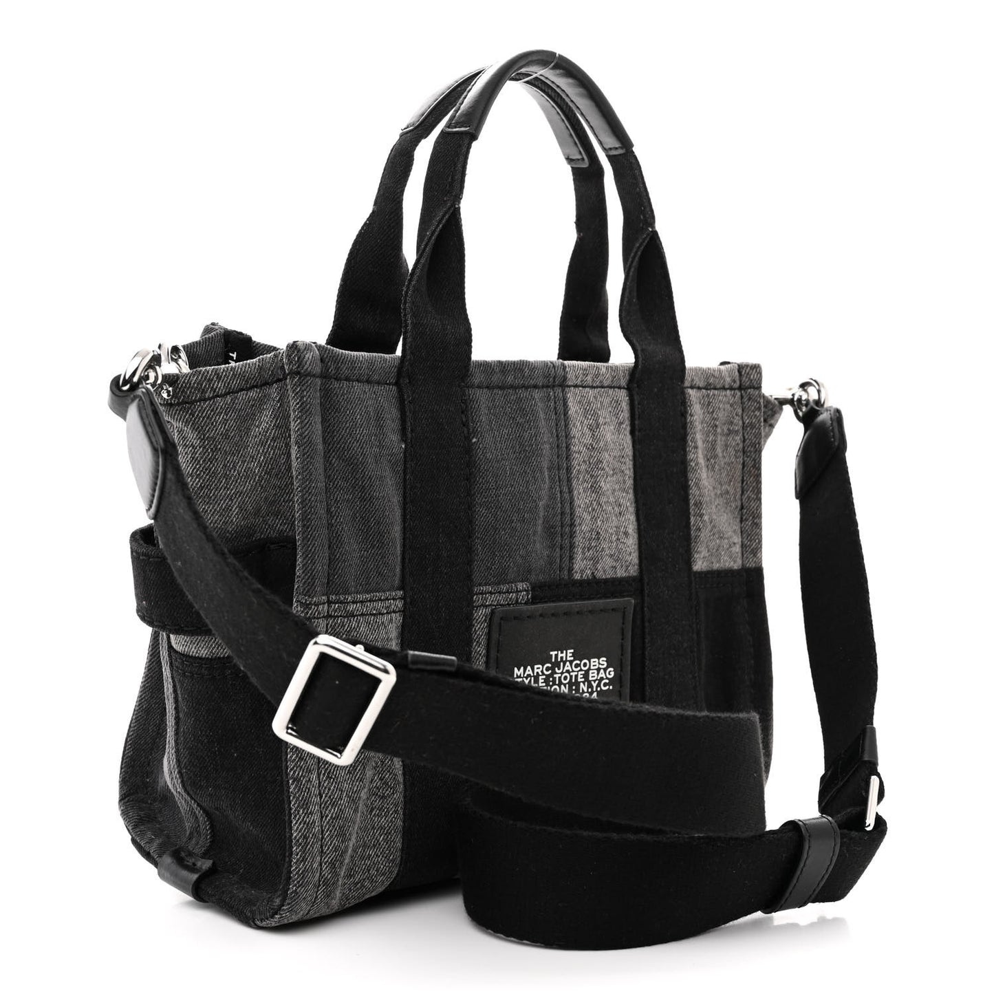 Denim Canvas Small Tote Bag Grey