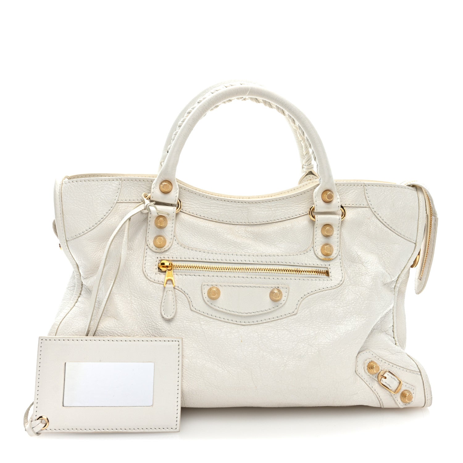 Balenciaga Agneau Giant 12 Gold Hardware City Blanc Creme Light Craie 3 of 10