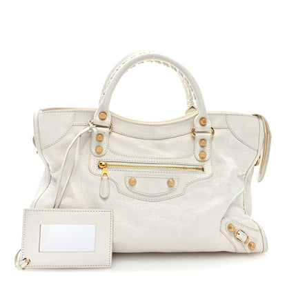 Balenciaga Agneau Giant 12 Gold Hardware City Blanc Creme Light Craie 3 of 10