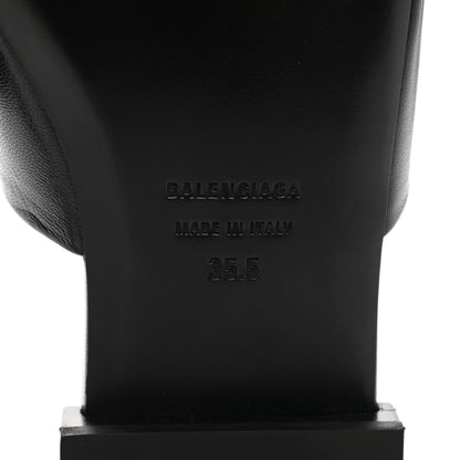 Balenciaga Shiny Smooth Sheepskin Box Flat Sandals 35.5 Black 6 of 9