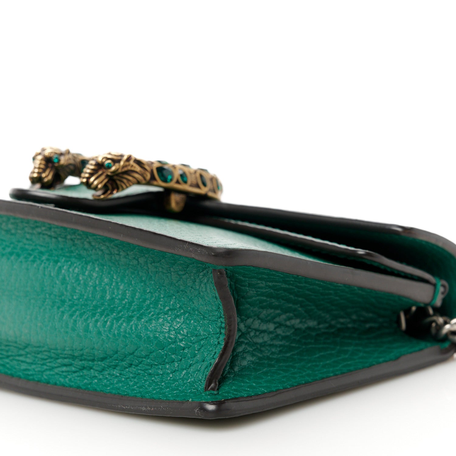 Gucci Dollar Calfskin Crystal Super Mini Dionysus Shoulder Bag Emerald 9 of 9