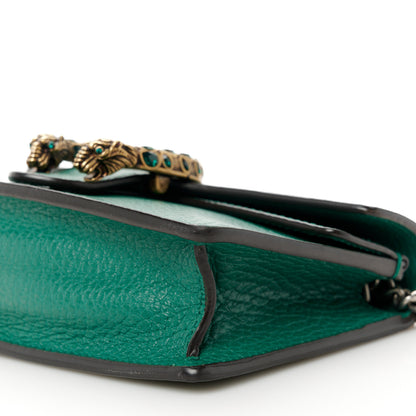 Gucci Dollar Calfskin Crystal Super Mini Dionysus Shoulder Bag Emerald 9 of 9